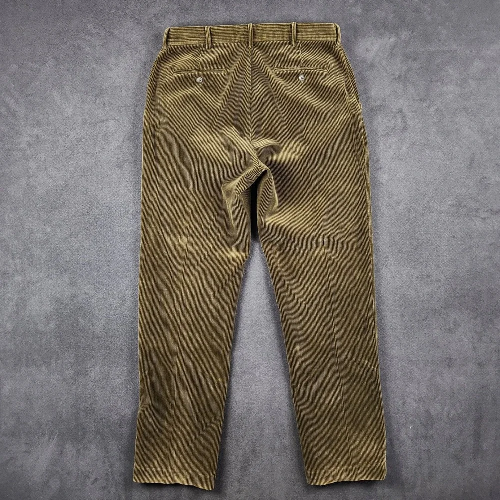 Vintage Polo Ralph‎ Lauren Corduroy Pants Mens 34x34 Brown Straight Leg Cotton - Picture 2 of 10